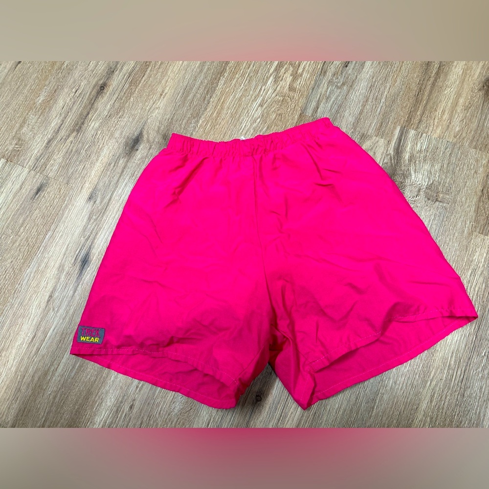 Vintage hot pink 90s Trek Wear athletic shorts  women’s small